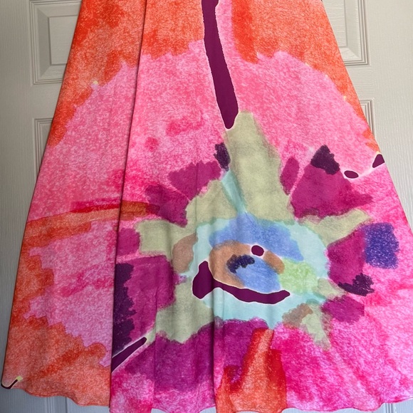 AMUR Atlas One Shoulder Gown in Sangria Flower 6 NWOT - Picture 12 of 13